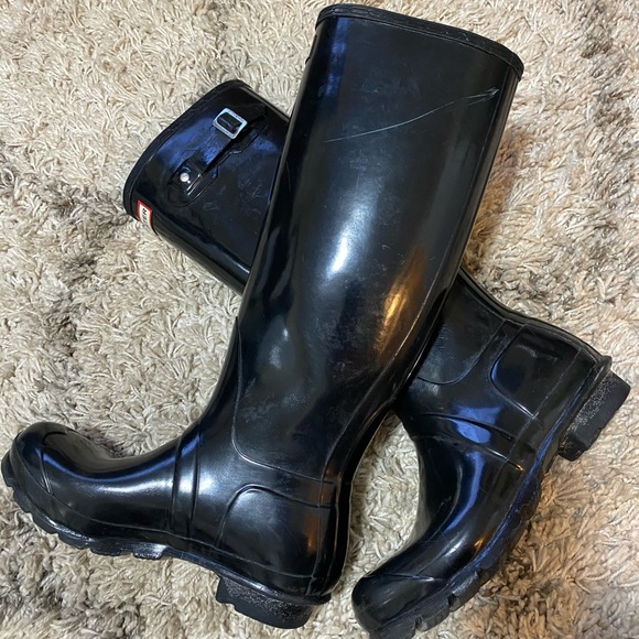 Tall Gloss Hunter Boots - Picture 3 of 7